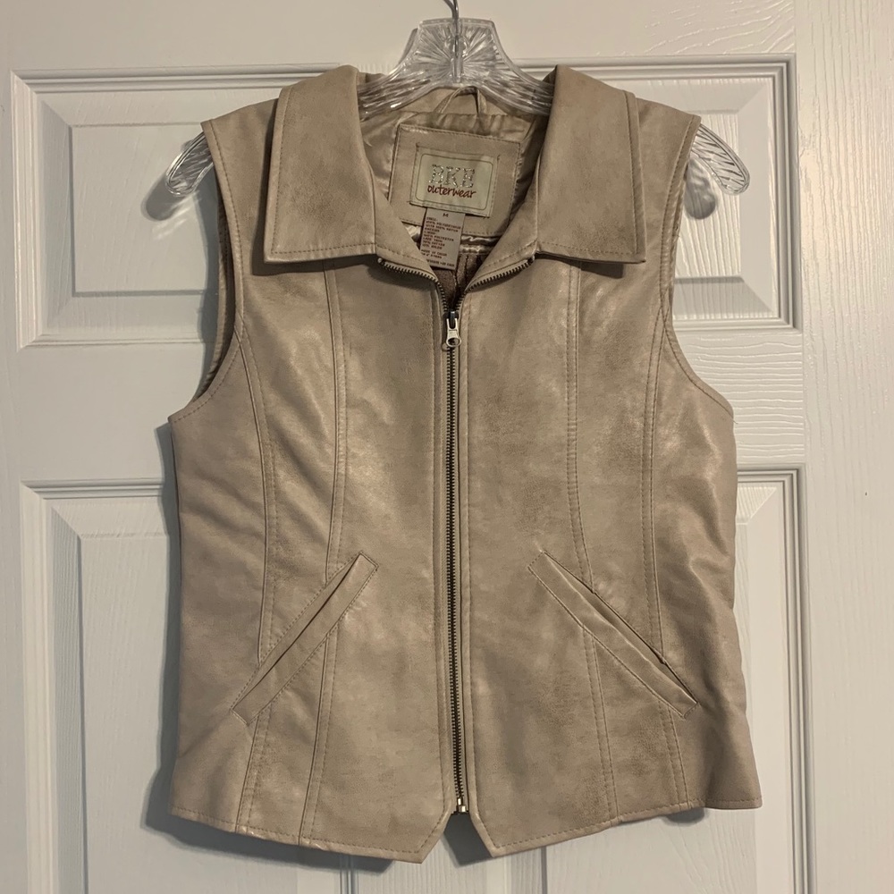 Tan BKE Leather Vest